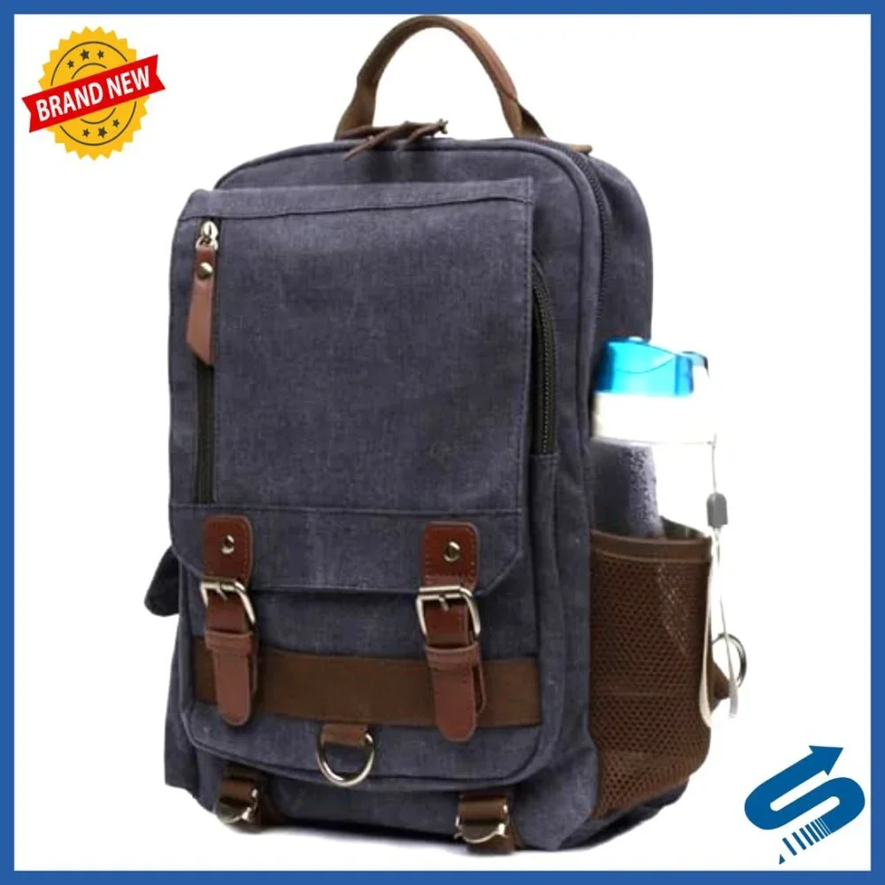 Canvas Cross Body Messenger Bag Retro Travel Rucksack Adjustable Strap